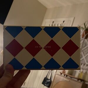 Jo Malone Cream Box with Blue and Red Diamond Motif